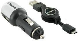 4World zestaw ładujący GSM 2in1 micro-USB/BlackBerry/LG, USB i samochód 12-24V (06493)