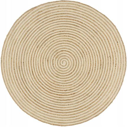 Dywanik ręcznie wykonany z juty, spiralny wzór, bi