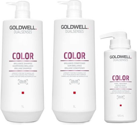 Goldwell Color Zestaw Do Włosów Farbowanych: Szampon 1000Ml + Odżywka 1000Ml + Maska 500Ml