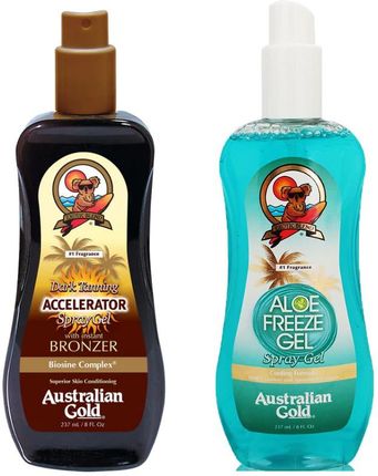 Australian Gold Accelerator Spray Gel&Aloe Freeze Spray Spray Przyspieszający Opalanie 237Ml + Chłodzący Spray 237Ml