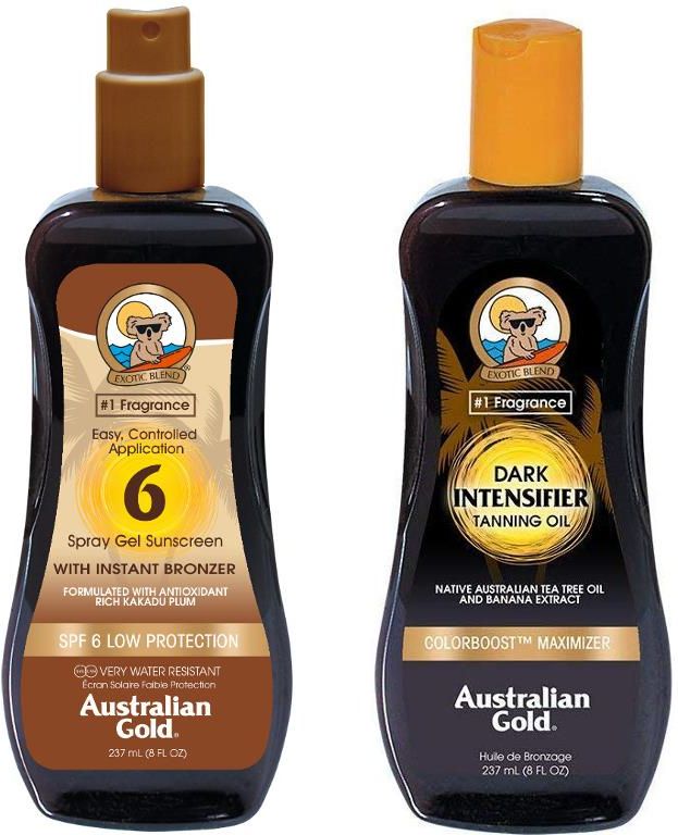 Zestaw dla kobiety Australian Gold Spf 6 Spray Gel Bronzer&Intensifier