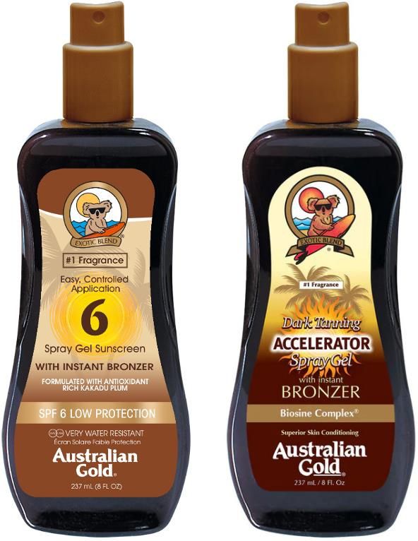 Zestaw dla kobiety Australian Gold Spf 6 Spray Gel Bronzer&Accelerator