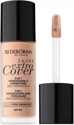 Deborah 24Ore Extra Cover Foundation Spf 20 Podkład I Koncentrat 2 W 1 Do Twarzy 02