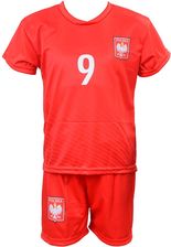 Welmex Komplet Sportowy Lewandowski 9 Polska Czerwony - Kostiumy piłkarskie