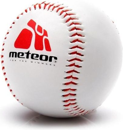 Meteor Piłka Baseball Skóra Syntetyczna Korek 135 Gram Biały