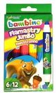 St. Majewski Flamastry Bambino Jumbo Dwustronne 6Szt 12 Kol