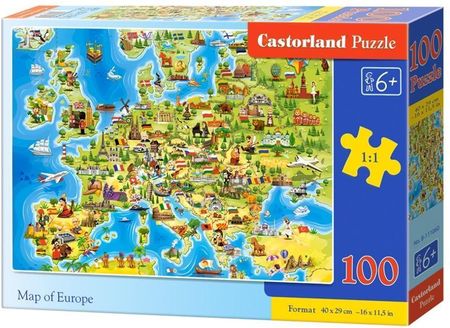 Castorland Mapa Europy Puzzle 100El.