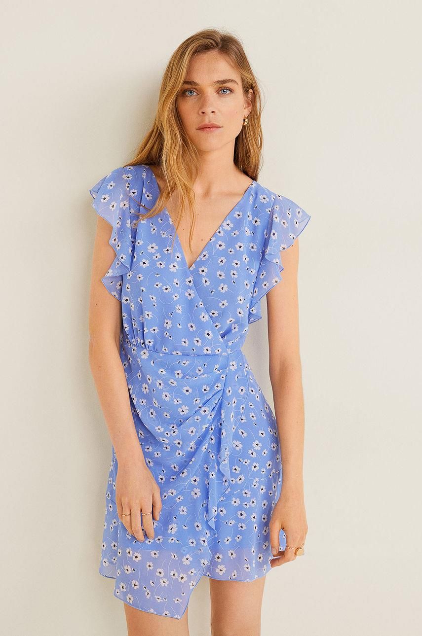 Mango Sukienka Dalia Ceny i opinie Ceneo.pl Chabrowa sukienka Mango 139,90 zł Jesień w kolorze blue