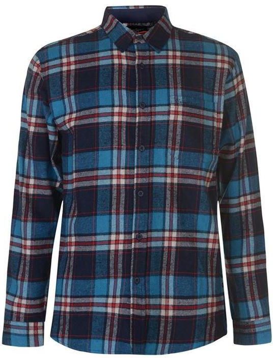 Pierre Cardin koszula flanelowa, w kratę, z długim rękawem na Wiosnę* Męska Koszula Flanelowa W Kratę XL Ceny i