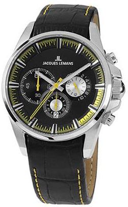 JACQUES LEMANS Orologio Analogico Quarzo Uomo con Cinturino in Acciaio