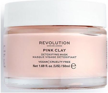 Revolution Skincare Pink Clay 10% Niacinamide + 1% Zinc detoksykująca maseczka do twarzy 50ml