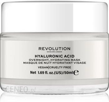 Revolution Skincare Hyaluronic Acid 10% Niacinamide + 1% Zinc nawilżająca maseczka na noc do twarzy 50ml