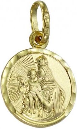 Norbisrebro Piękny Złoty Medalik Szkaplerz - Próba 585 Idr9301