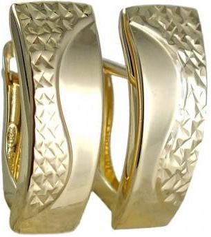 Norbisrebro Efektowne Złote Diamentowane Kolczyki Próba 585 Idr2398