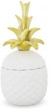 Max-Land Figurka Ananas Biały Złoty 25x12,5 (119823)