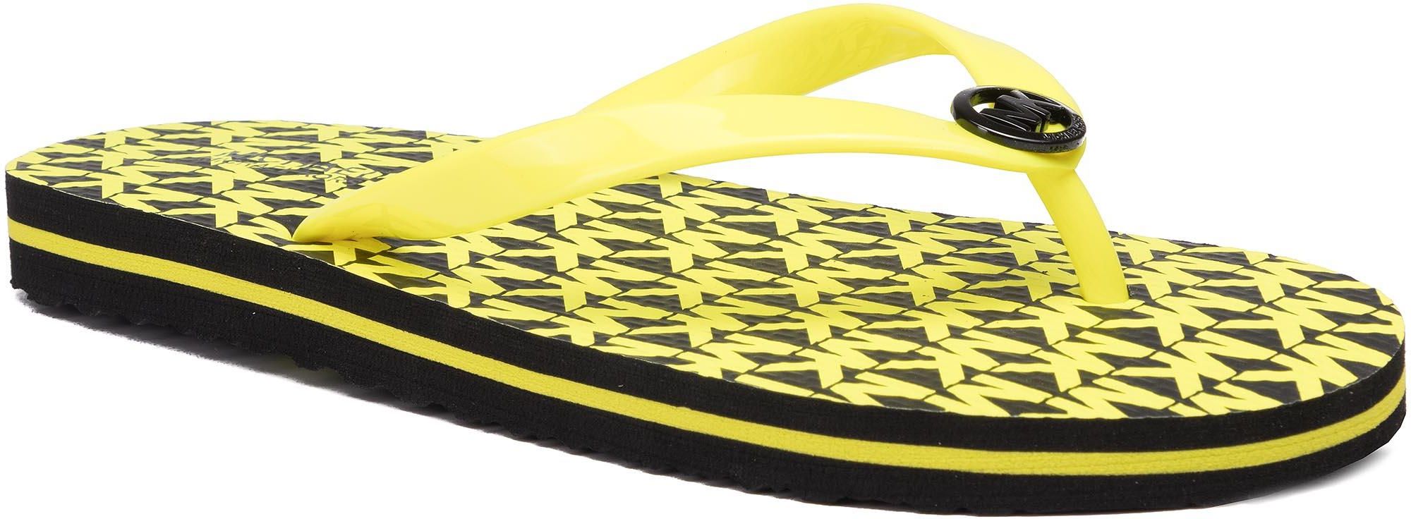 michael kors flip flops yellow