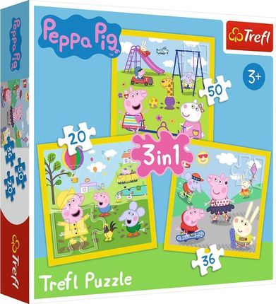 Trefl Puzzle 3W1 Wesoły Dzień Peppy 34849