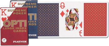 Piatnik Opti poker duze indeksy, talia niebieska karty do gry 1419