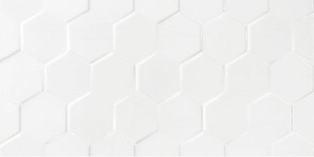 Netto Whtie Hexagon Shiny Biała Błyszcząca 30X60