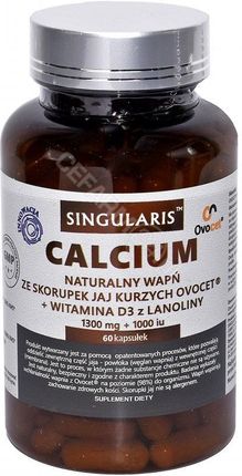 Singularis Calcium naturalny wapń ze skorupek jaj kurzych + witamina D3 z lanoliny 60kaps.