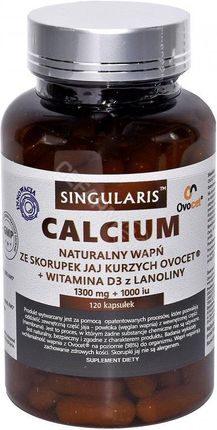 Singularis Calcium naturalny wapń ze skorupek jaj kurzych + witamina D3 z lanoliny 120Kaps.