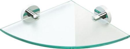 OMEGA ECONOMY Szklana półka narożna 250x250mm, chrom 104102012
