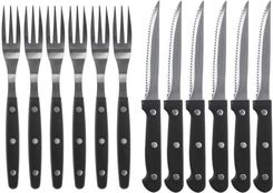 Zdjęcie Bbq Sztućce Do Steków Pizzy Noże Widelce 12 El. - Pruszków