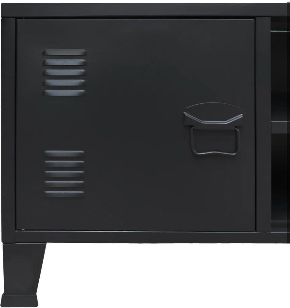 Metalowa szafka Tv w industrialnym stylu, 120x35x4 - zdjęcie 4 Metalowa szafka Tv w industrialnym stylu, 120x35x4