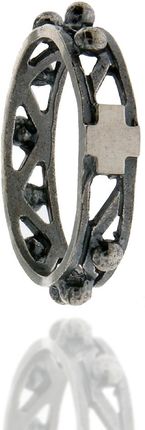 Różaniec srebrny obrączka na palec ażurowa, rozmiary 8-31 Srebro pr. 925 RPM09