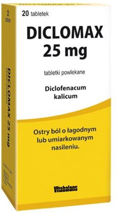 Vitabalans Diclomax Tabletki powlekane 0,025G 20Tabl.