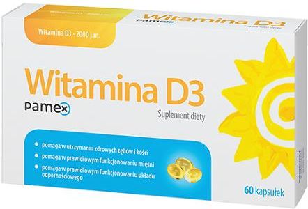 Pamex Witamina D3 60kaps