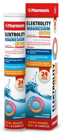 Pharmasis Elektrolity + Magnesium + B-complex 24 tabl. musujących