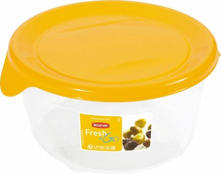 Curver Pojemnik Na Żywność Okrągły Fresh&Go 0,5L Żółty Transparentny 182261 