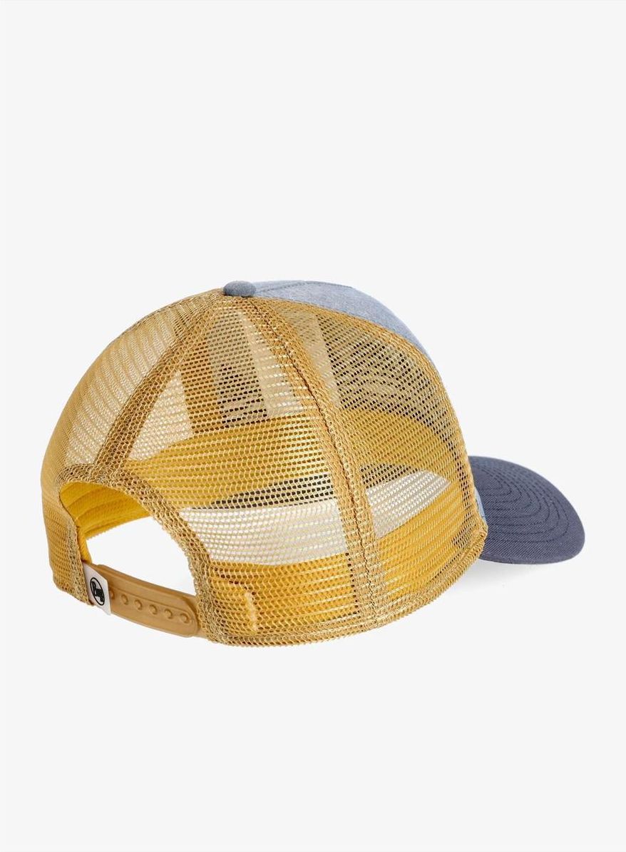 Casquette Trucker Buff - Taille Unique Unisexe - Couleur Stone Blue - Ajustable Par Boutons-pression, Bandeau Anti-transpiration