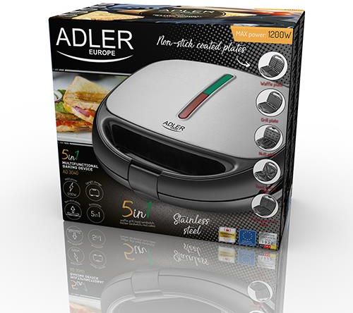 Adler AD 3040 Opiekacz wielofunkcyjny 5w1 - zdjęcie 7 Adler AD 3040 Opiekacz wielofunkcyjny 5w1