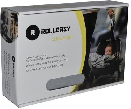 Rollersy Adaptery Z Kółkami Do Fotelików Samochodowych Grey