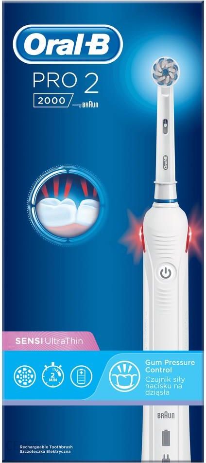 Wafel Vernederen Kansen Szczoteczka elektryczna Oral-B Pro 2 Sensi Ultra Thin White Handle - Opinie  i ceny na Ceneo.pl