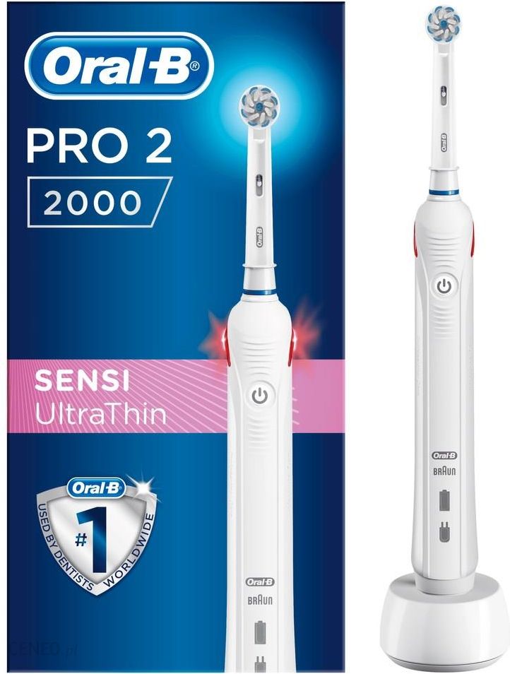 Wafel Vernederen Kansen Szczoteczka elektryczna Oral-B Pro 2 Sensi Ultra Thin White Handle - Opinie  i ceny na Ceneo.pl
