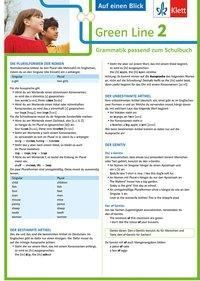 Green Line 2. Auf einen Blick  G8. Klasse 6. Grammatik passend zum Schulbuch - Klappkarte (niemiecki)