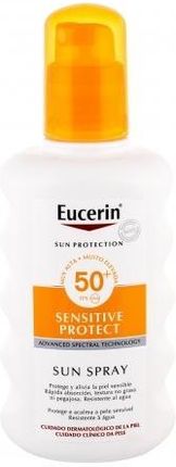 Eucerin Sun Sensitive Protect Sun Spray Spf50+ Preparat Do Opalania Ciała 200Ml