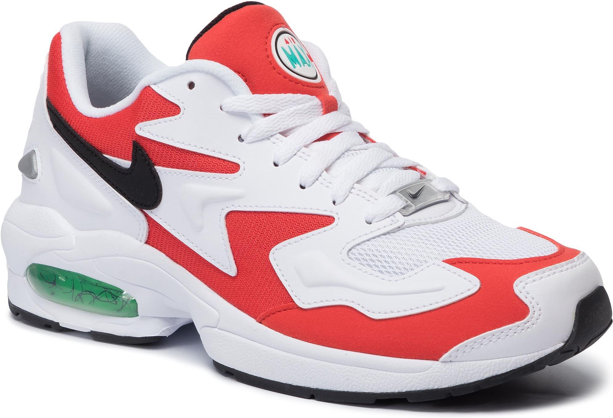 Buty NIKE Air Max2 Light AO1741 101 WhiteBlackHabanero Buty NIKE Air Max2 Light AO1741 101 WhiteBlackHabanero