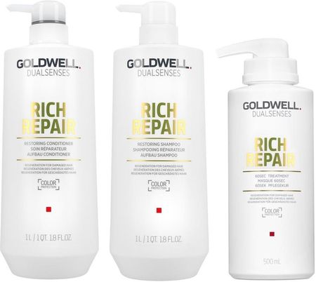 Goldwell Dualsenses Color Extra Rich Szampon 1000ml+Odżywka 1000ml +60-Sekundowa Kuracja 500ml