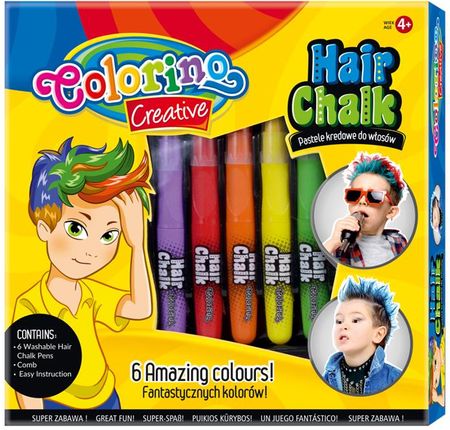 Colorino Kids Zestaw pasteli kredowych do włosów 6 szt BOY 36988PTR