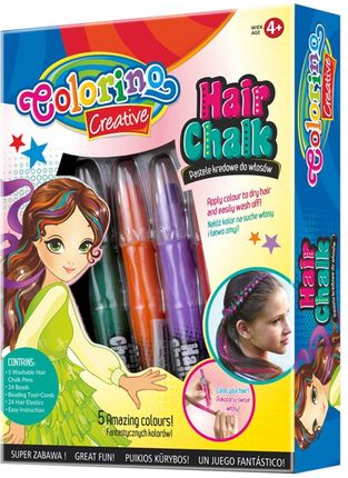 Colorino Kids Zestaw pasteli kredowych do włosów 5 szt Standard 37015PTR