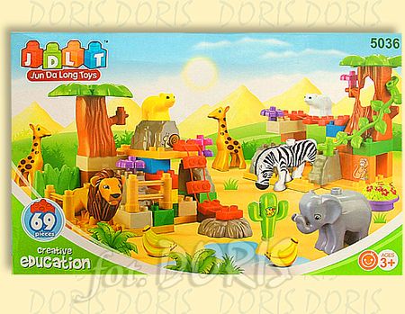 Jdlt Creative Education Klocki Zoo 69 El. - ceny i opinie - Ceneo.pl