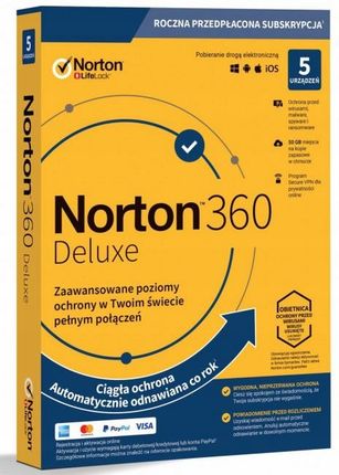 Norton 360 Deluxe BOX PL 5 Device 1 Rok (21394545)