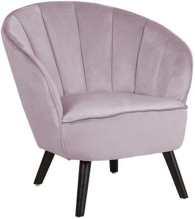 Beliani Klasyczny fotel welurowy muszelka styl glamour różowy Dala