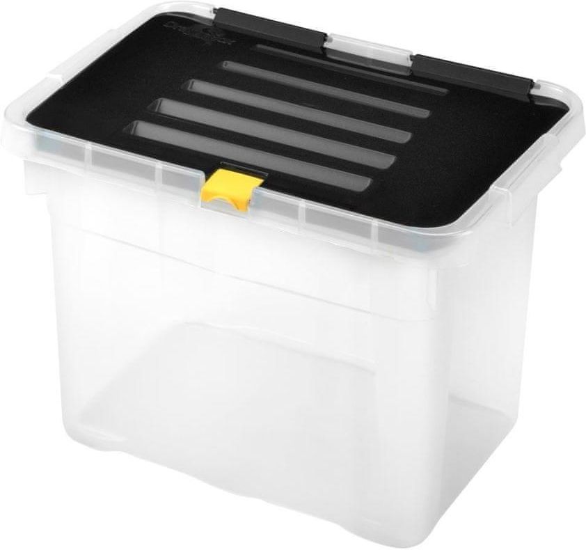Heidrun 3 Stück Dragon Box 42 Liter - mit geteiltem Deckel - 49 x 36 x