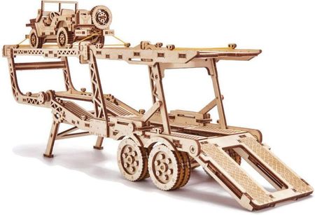 Wood Trick Puzzle Mechaniczne Naczepa Do Big Truck Z Jeepem 