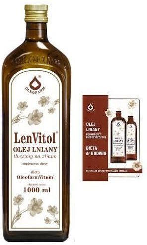 Oleofarm Lenvitol Lniany Tłoczony Na Zimno 1000Ml